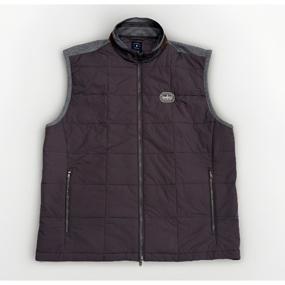 Johnnie-O Savard Puffer Vest‎ Mens XL Gray Quilted Thermal Golf Work Travel